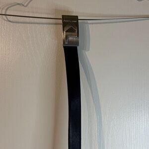Karl Lagerfeld Black Strap Wall Hook with Brushed Metal Logo